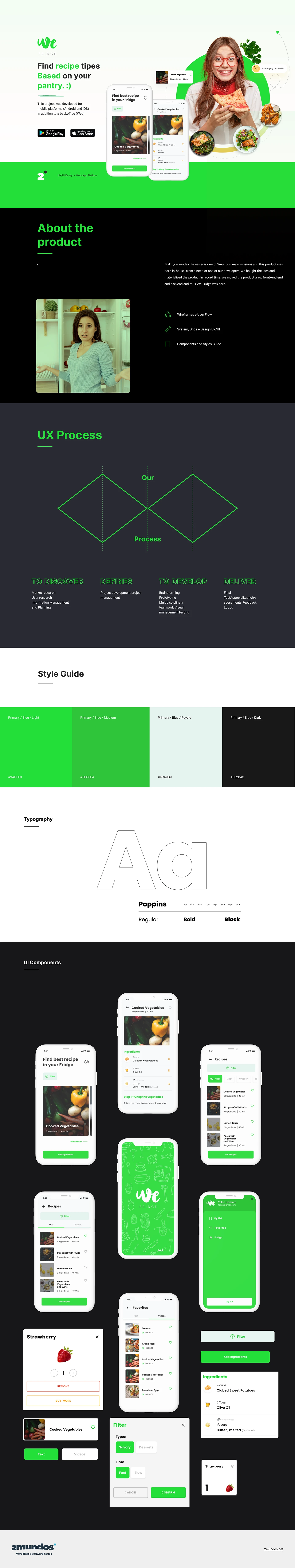WE Fridge — mobile app interface case study